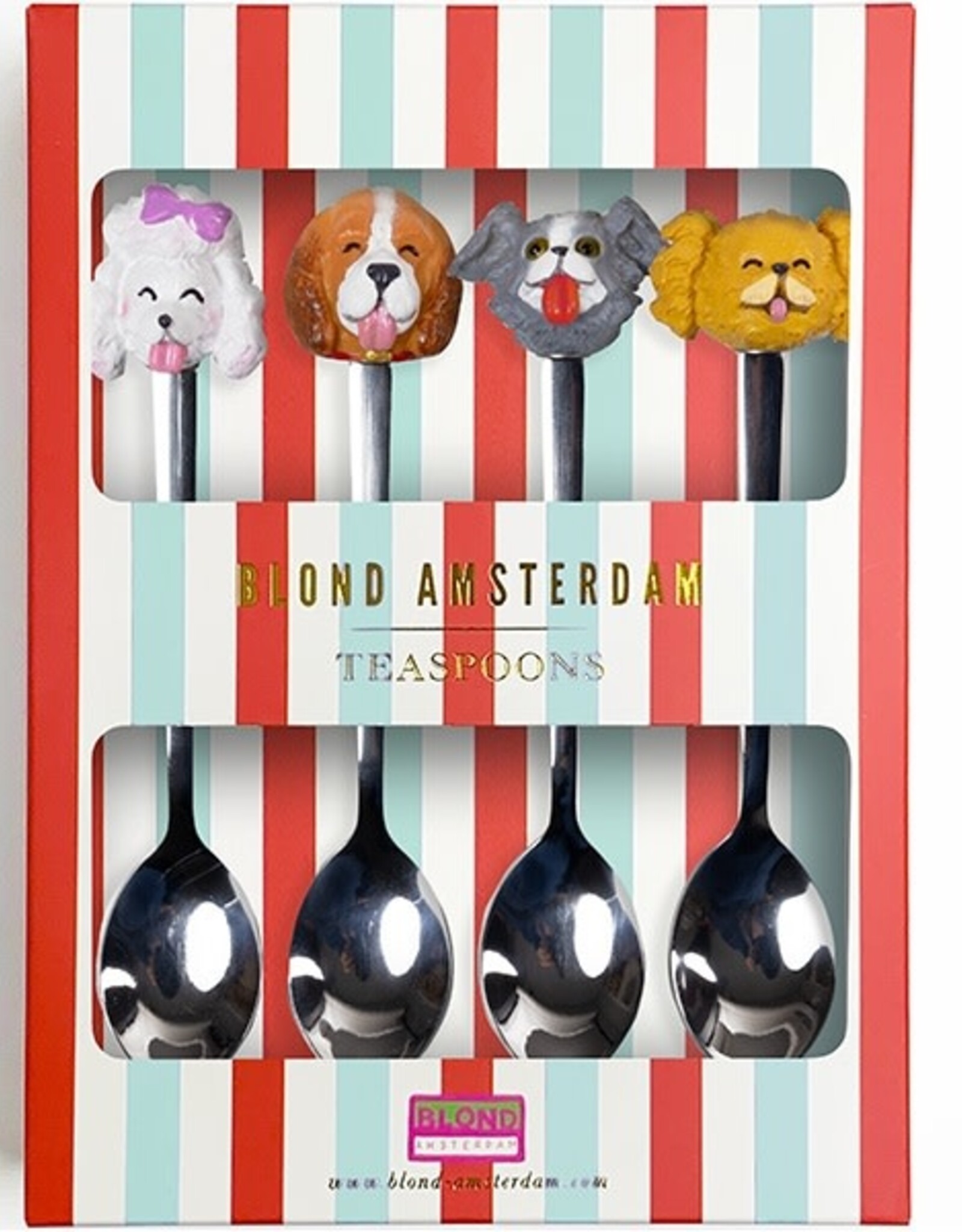 Blond Amsterdam Set van 4 Theelepels Dog - Blond Amsterdam