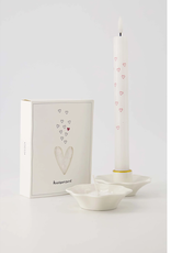 Zusss Waxinelichthouder Keramiek Schulp wit - Zusss