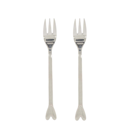 Zusss Set van 2 Vorkjes Hartje zilver - Zusss