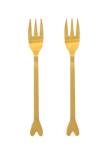Zusss Set van 2 Vorkjes Hartje goud - Zusss