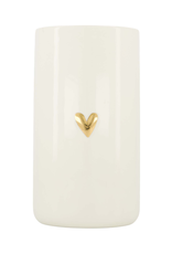 Zusss Voorraadpot met Deksel Keramiek L Hartje wit/goud - Zusss