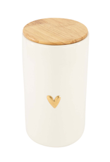 Zusss Voorraadpot met Deksel Keramiek L Hartje wit/goud - Zusss