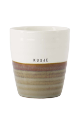 Zusss Koffiemok Kusje grijsblauw/wit - Zusss Zusss Koffiemok Kusje grijsblauw/wit - Zusss