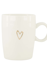Zusss Theemok Lijn Hartje wit/goud - Zusss