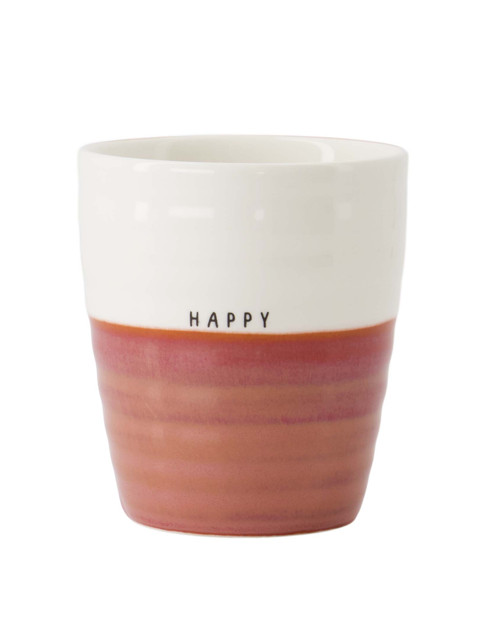 Zusss Koffiemok Happy wit/burgundy - Zusss