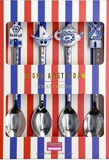 Blond Amsterdam Set van 4 Theelepels "Delfts Blond" - Blond Amsterdam