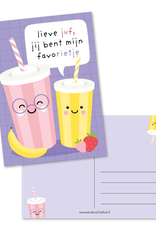 Kaart A6 "Lieve Juf, jij bent mijn favoRIETJE" - Studio Schatkist