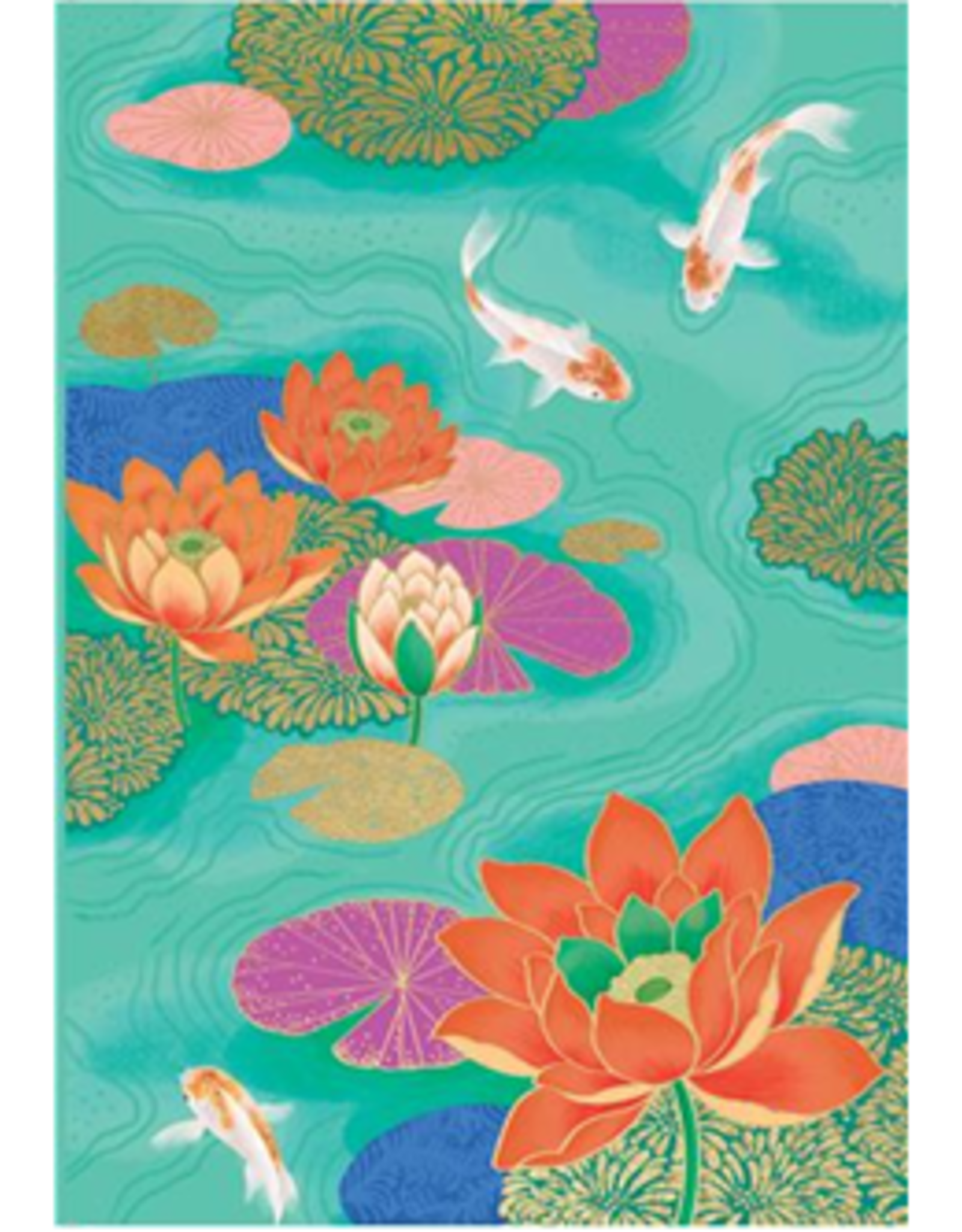 (Lotus Flowers) - Wenskaart Clare Maddicott