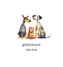 Gefeliciteerd van ons - Wenskaart Cosi