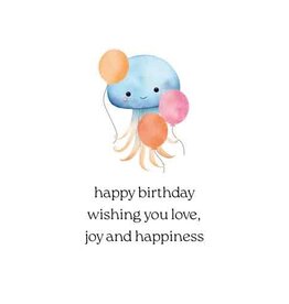 Happy Birthday Wishing you Love, Joy and Happiness - Wenskaart Cosi