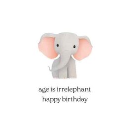 Age is Irrelephant Happy Birthday - Wenskaart Cosi