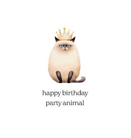 Happy Birthday Party Animal - Wenskaart Cosi