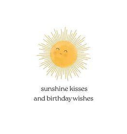 Sunshine Kisses and Birthday Wishes - Wenskaart Cosi