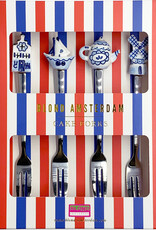 Blond Amsterdam Set van 4 Taart Vorkjes "Delfts Blond" - Blond Amsterdam