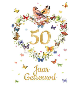 50 Jaar Getrouwd - Wenskaart Janneke Brinkman