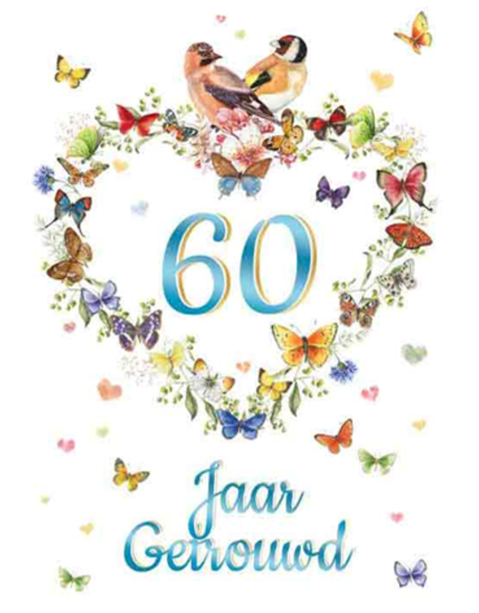60 Jaar Getrouwd - WenskaartJanneke Brinkman