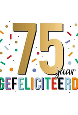 75 Jaar Gefeliciteerd - Wenskaart Daisy