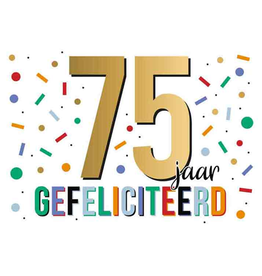 75 Jaar Gefeliciteerd - Wenskaart Daisy