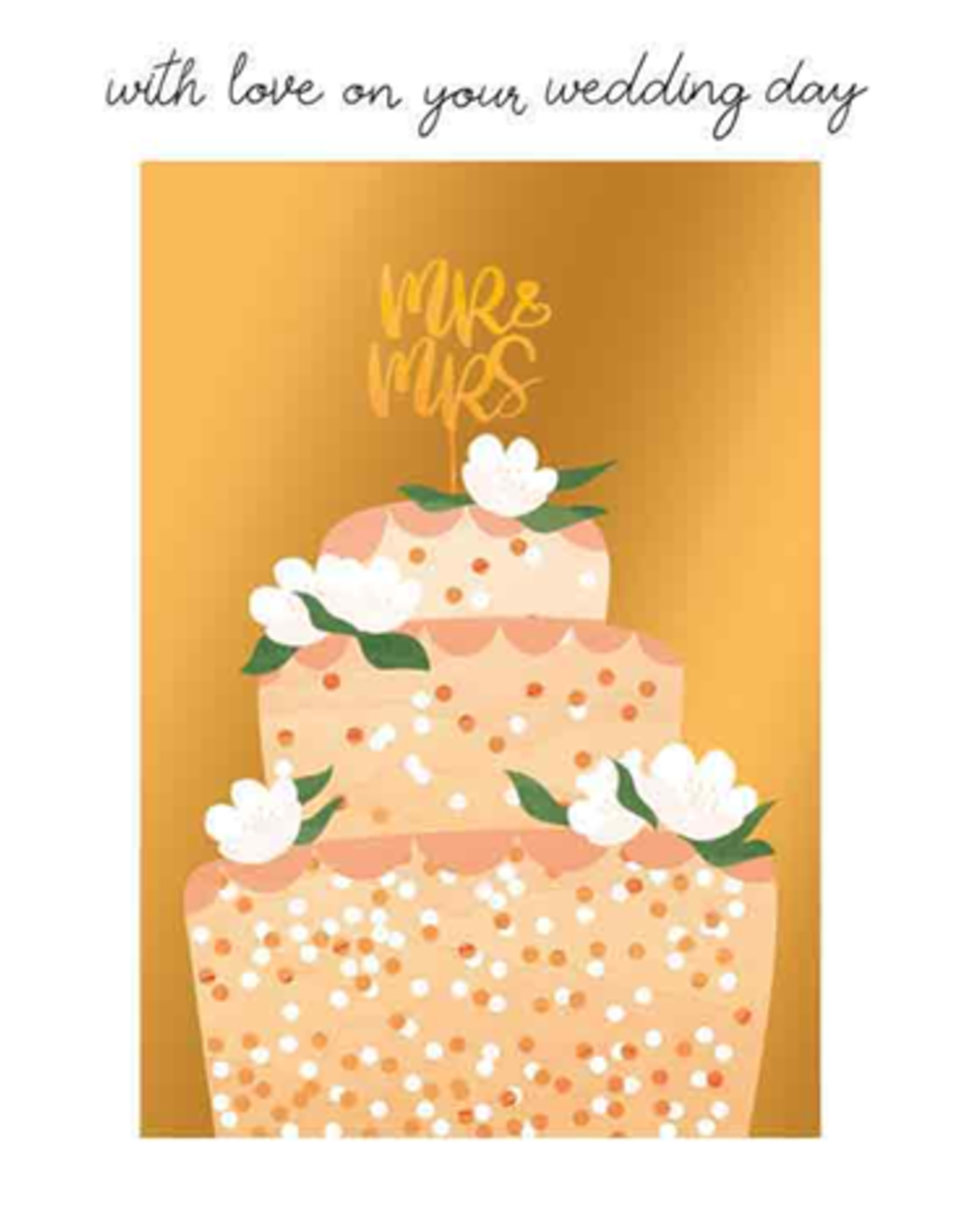 With Love on Your Wedding Day - Wenskaart Bliss