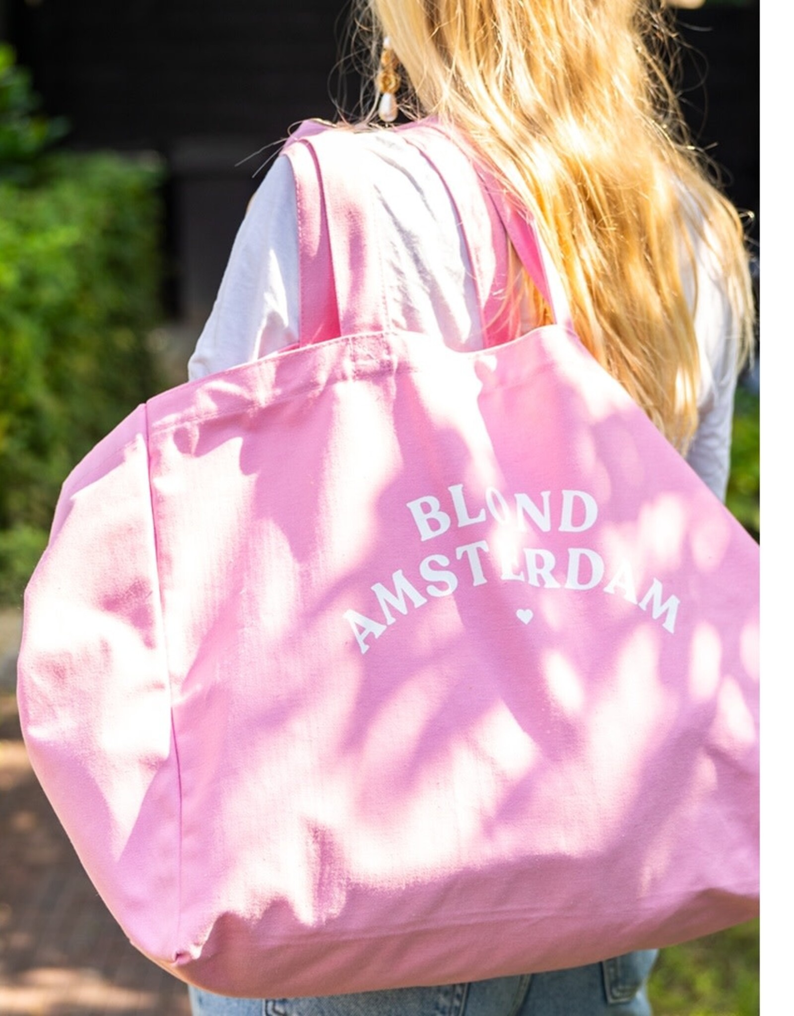 Blond Amsterdam Shopper Canvas "Even Bijkletsen" - Blond Amsterdam