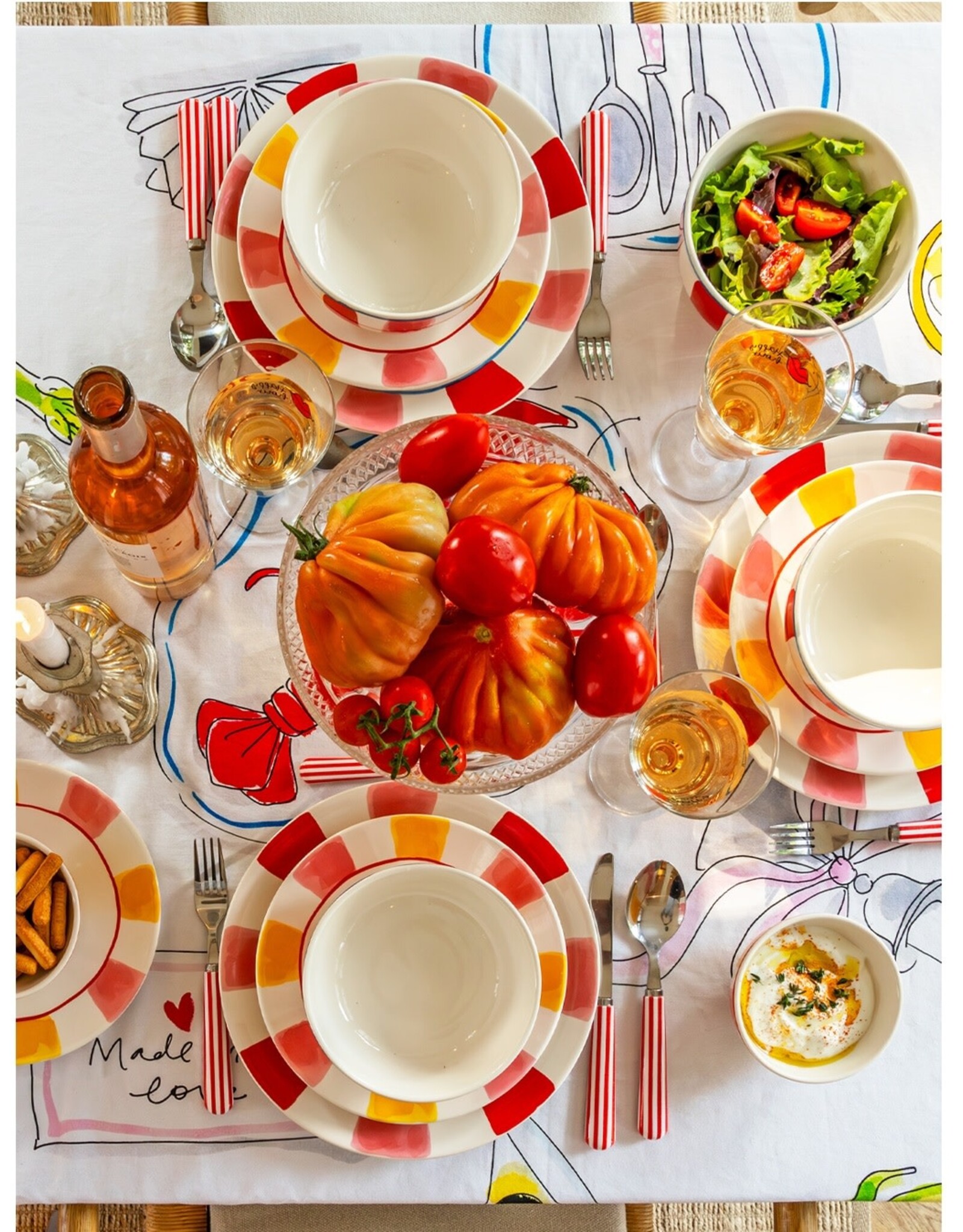 Blond Amsterdam Tafelkleed 140x240cm "Even bijkletsen" - Blond Amsterdam