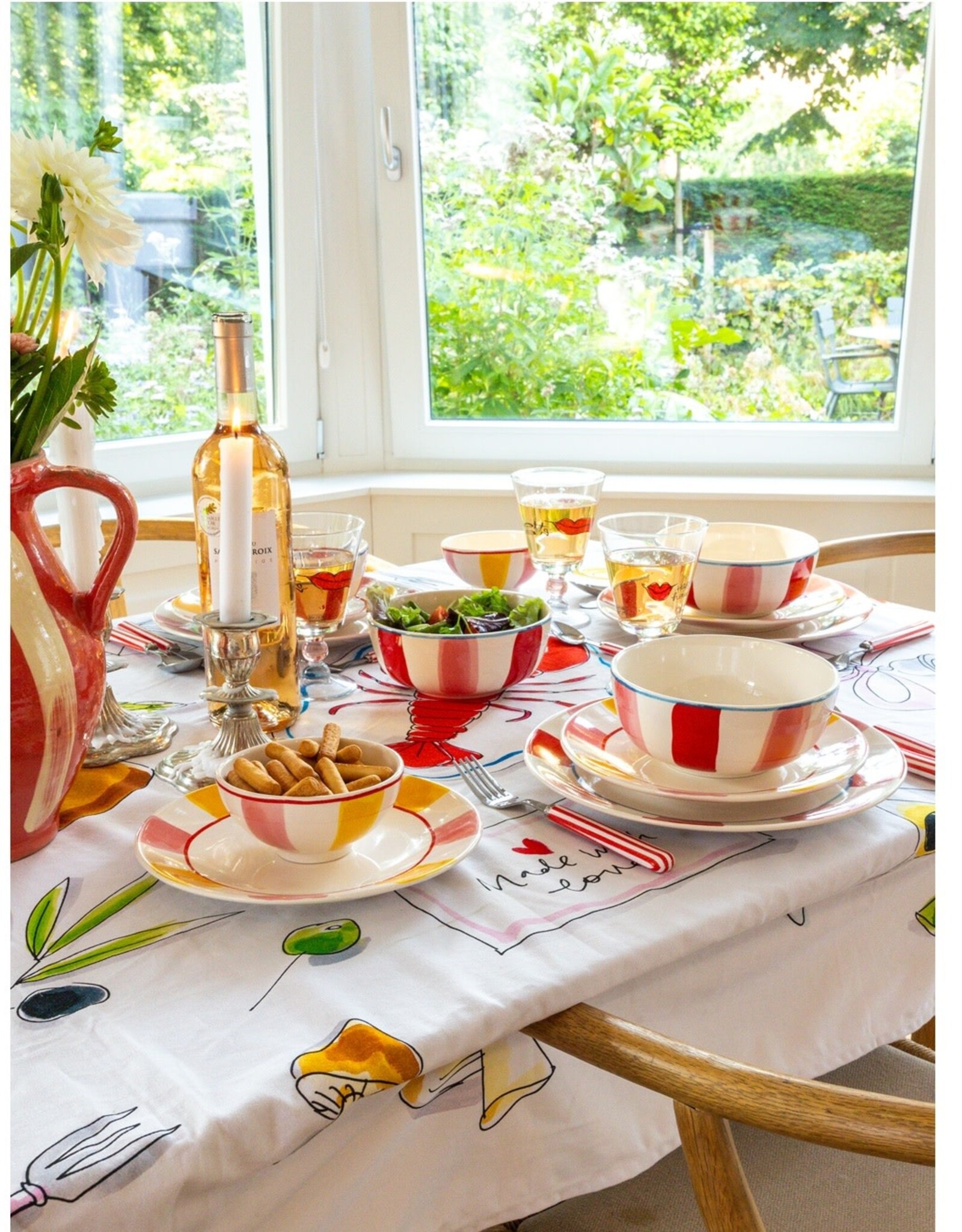 Blond Amsterdam Tafelkleed 140x240cm "Even bijkletsen" - Blond Amsterdam