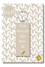 The Big Gifts Sleutelhanger "Een Lieverd dat ben jij! - The Big Gifts