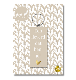 The Big Gifts Sleutelhanger "Een Lieverd dat ben jij! - The Big Gifts