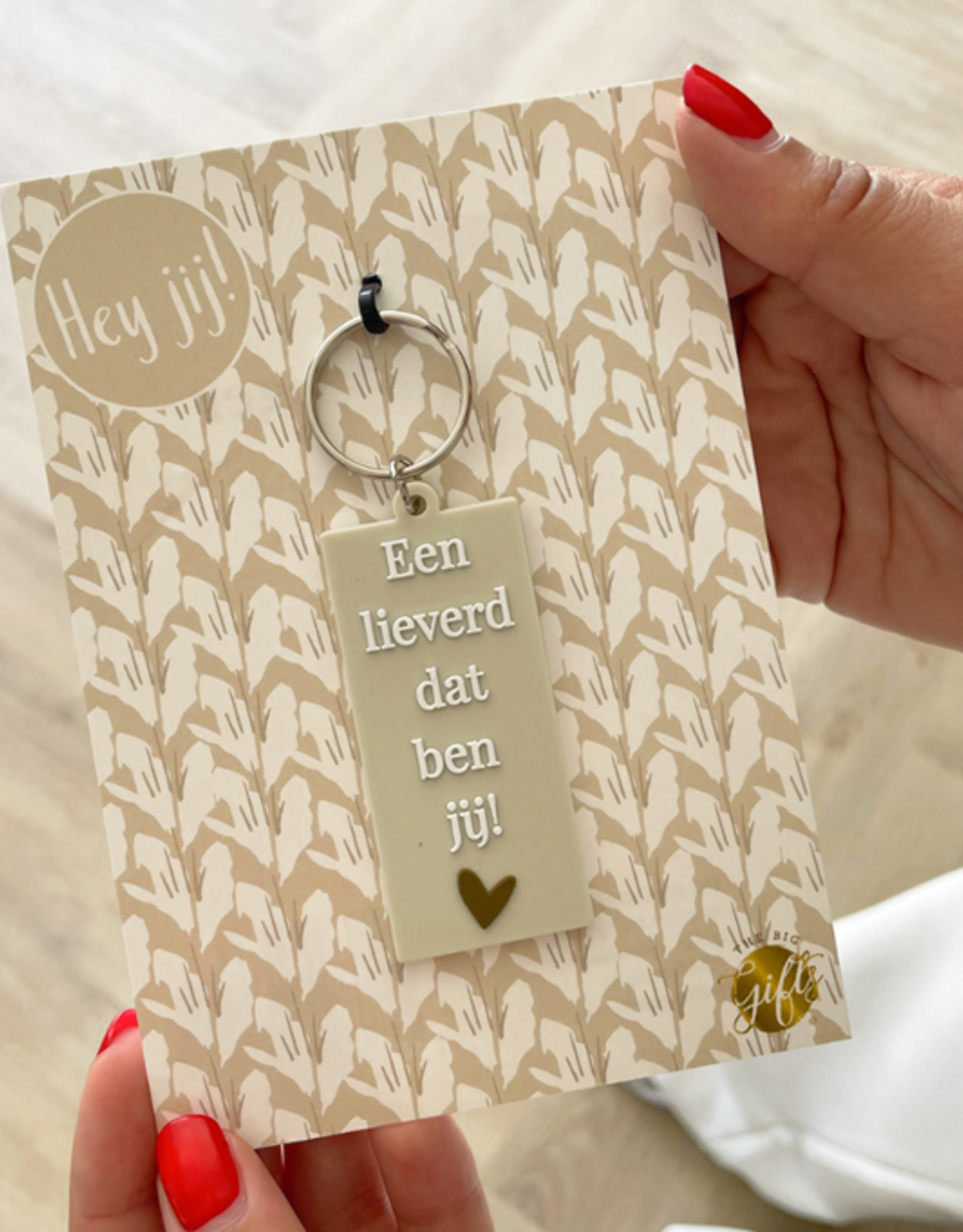 The Big Gifts Sleutelhanger "Een Lieverd dat ben jij! - The Big Gifts