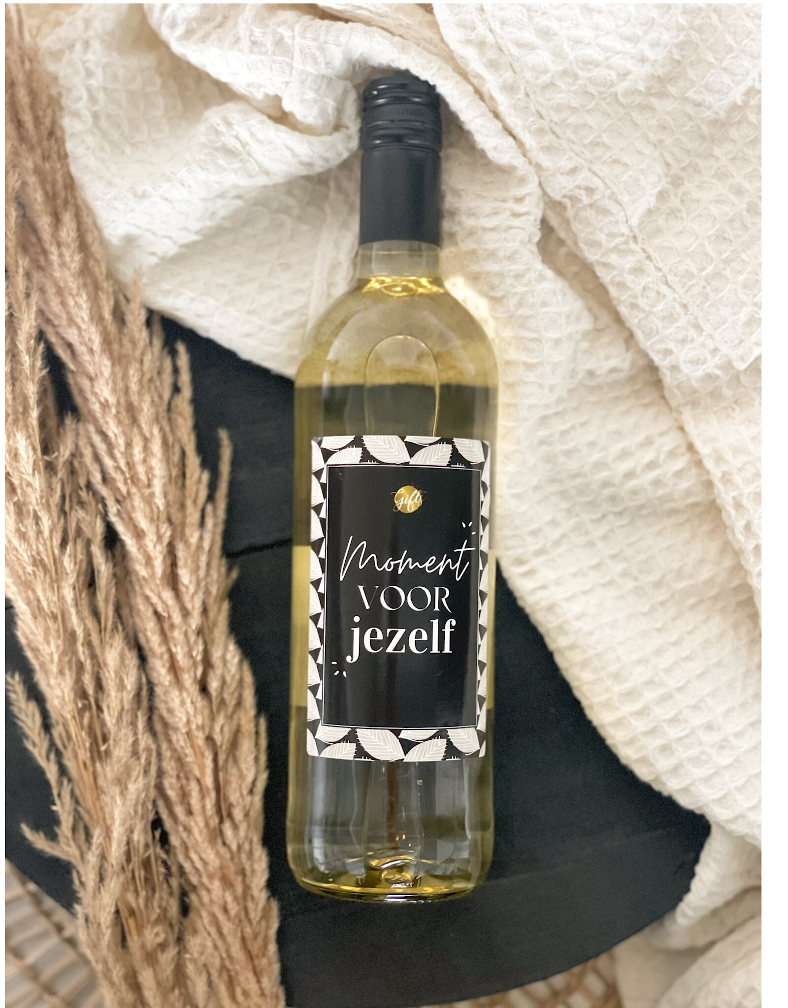The Big Gifts Wijnfles Wit "Moment voor Jezelf" - The Big Gifts