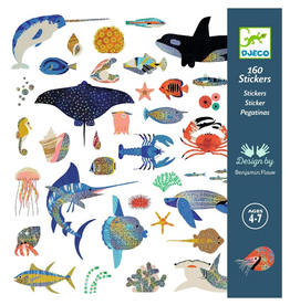 Djeco 160 Metallic Stickers Ocean - Djeco