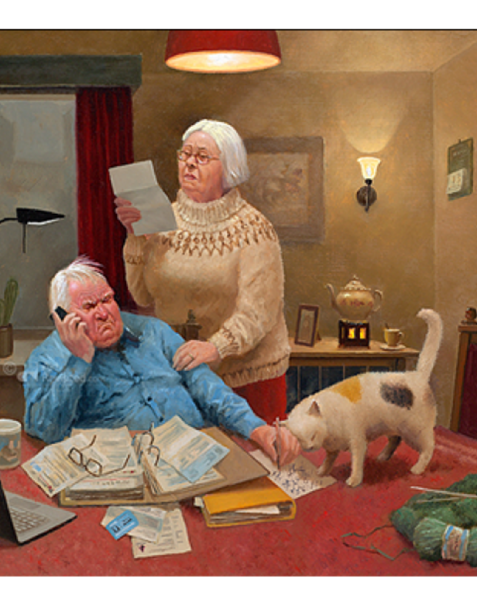 Nog 9 wachtenden voor u - Wenskaart Marius van Dokkum