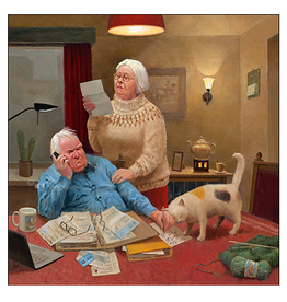 Nog 9 wachtenden voor u - Wenskaart Marius van Dokkum