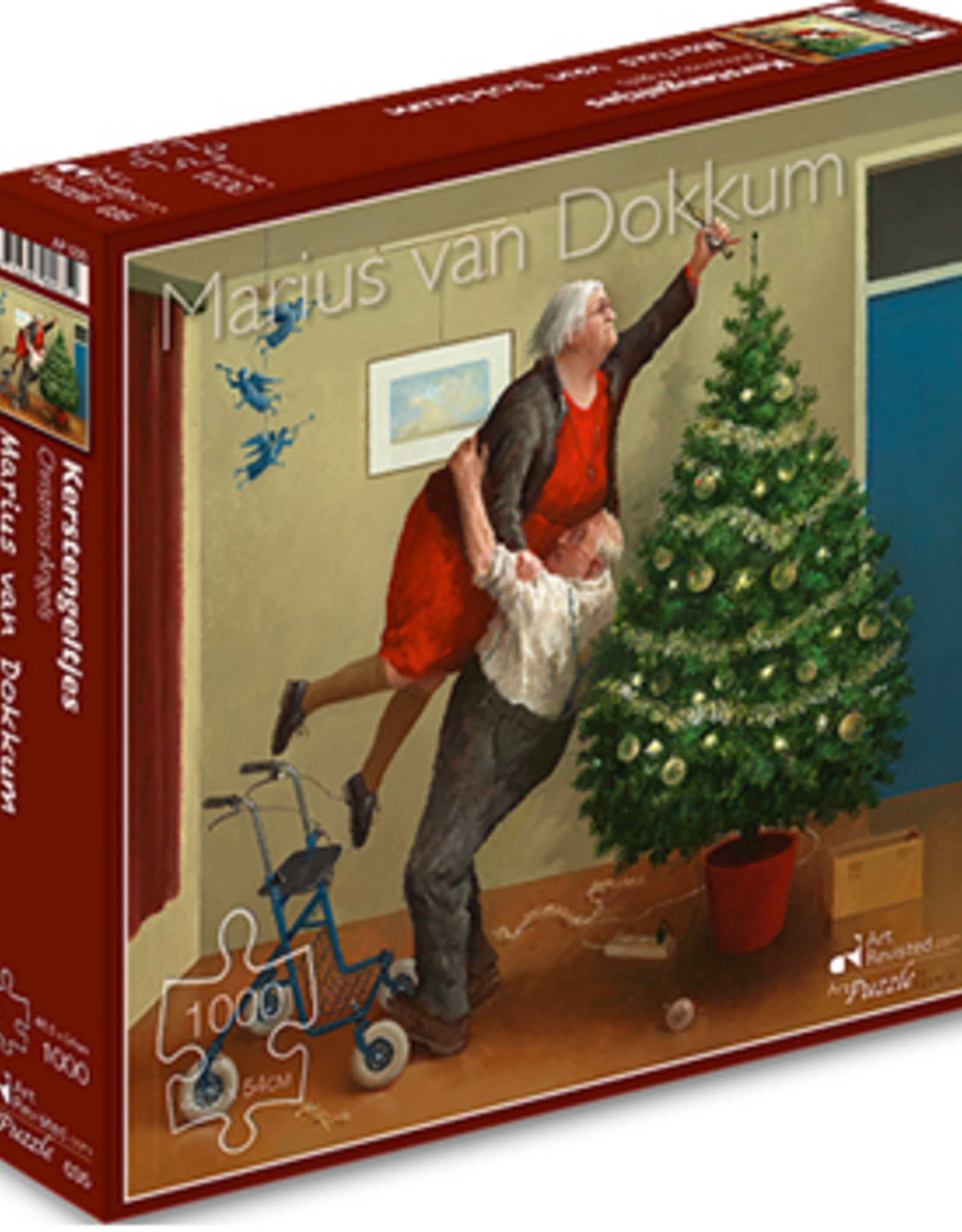 Puzzel "Kerstengeltjes" Marius van Dokkum 48,5x54cm / 1000pcs