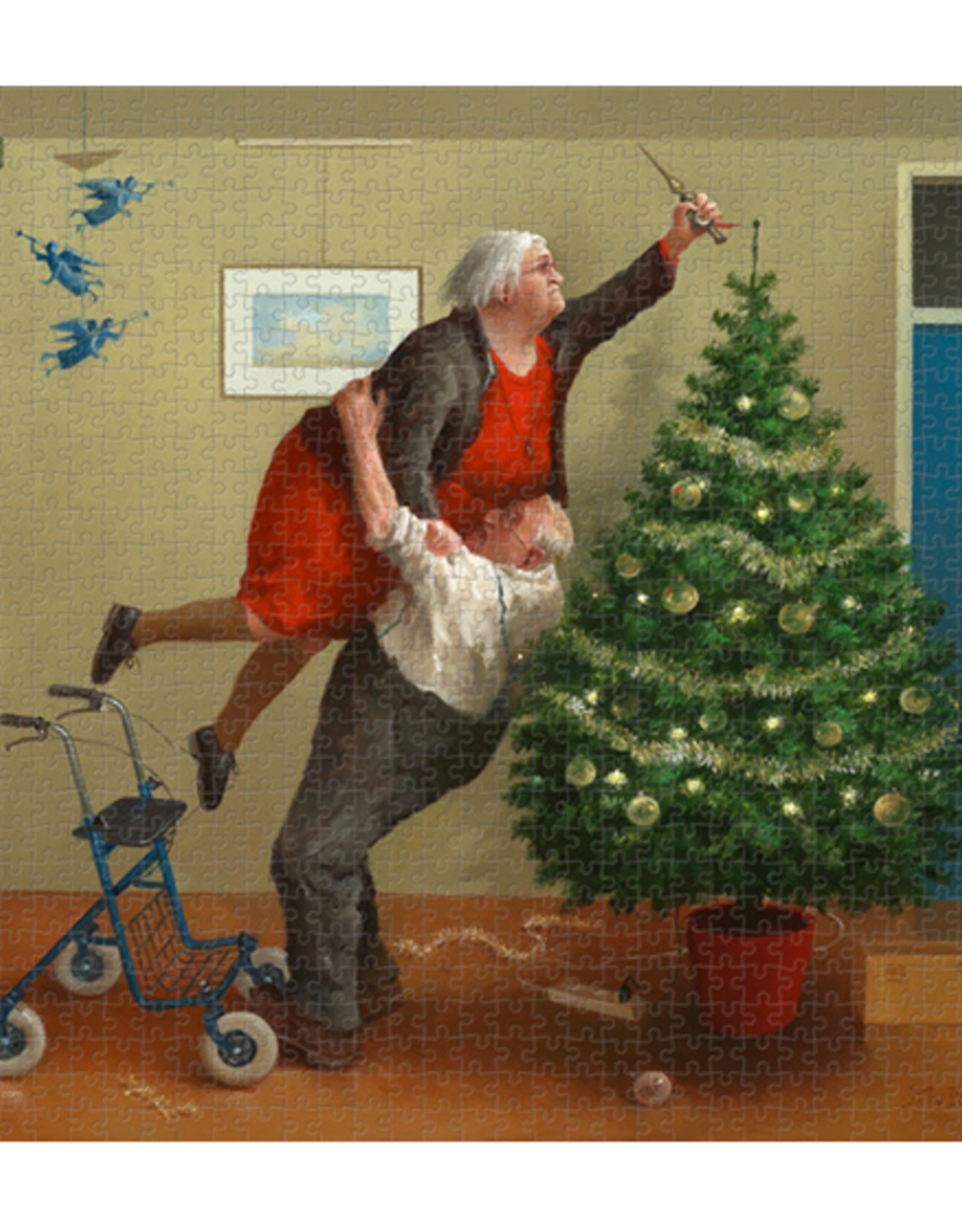 Puzzel "Kerstengeltjes" Marius van Dokkum 48,5x54cm / 1000pcs