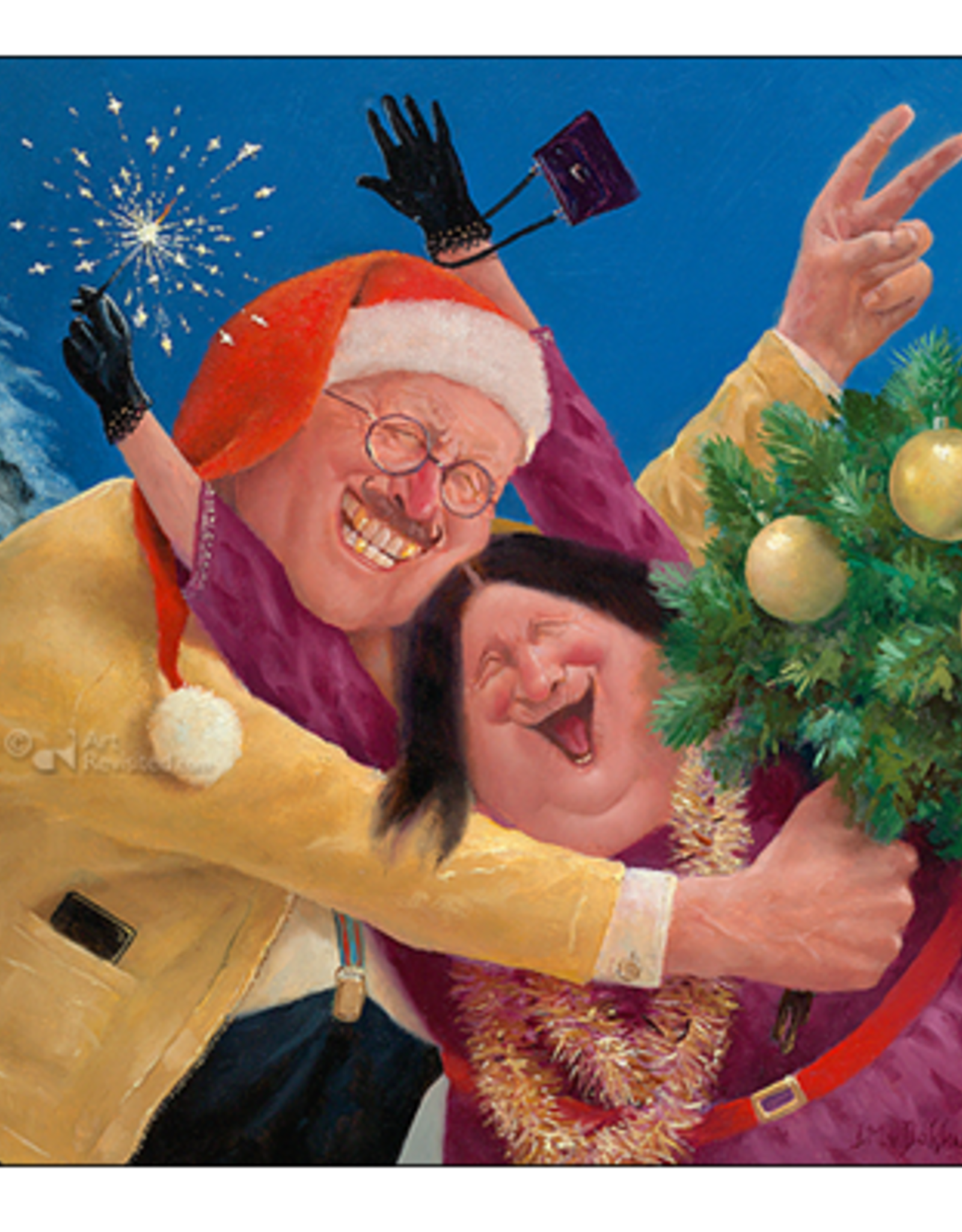 Kerstkaarten 5 stuks "Kerstpret" - Marius van Dokkum