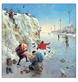 Kerstkaarten 5 stuks "IJspret" - Marius van Dokkum