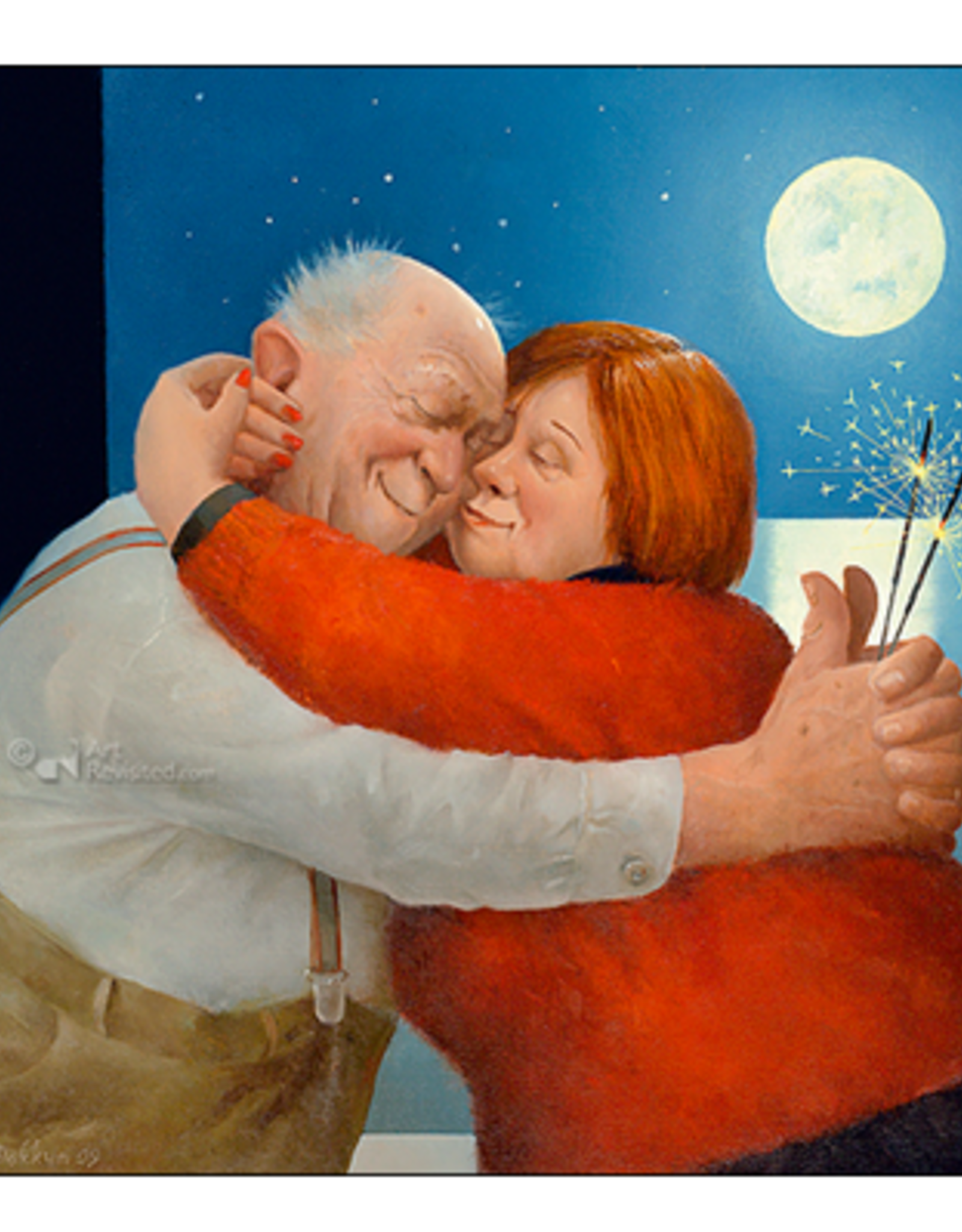 Kerstkaarten 5 stuks "Spetterende Liefde" - Marius van Dokkum