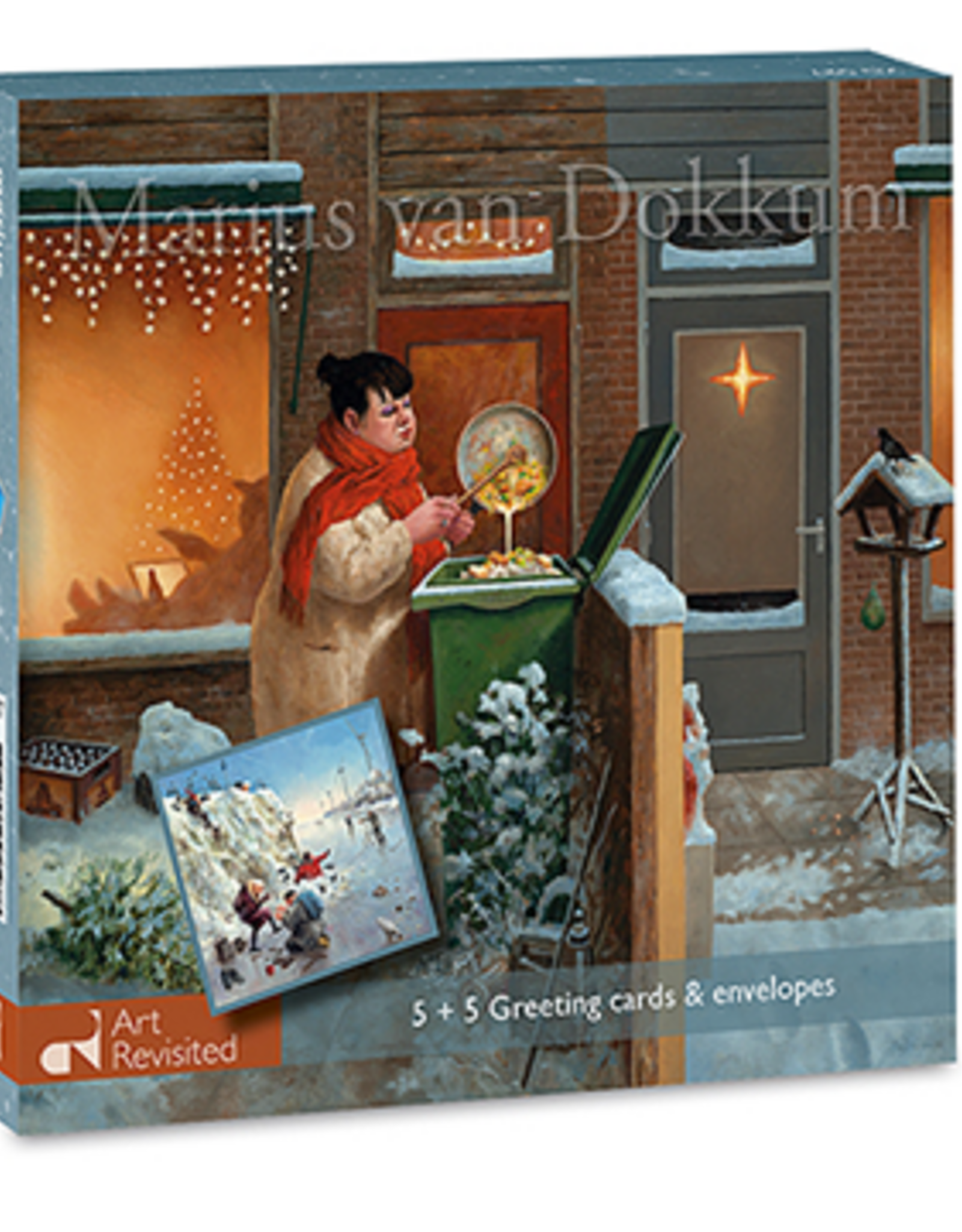 Kerstkaarten Kerstkliekjes / Ijspret 2x5stuks - Marius van Dokkum