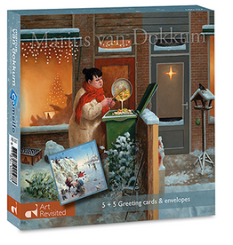 Kerstkaarten Kerstkliekjes / Ijspret 2x5stuks - Marius van Dokkum
