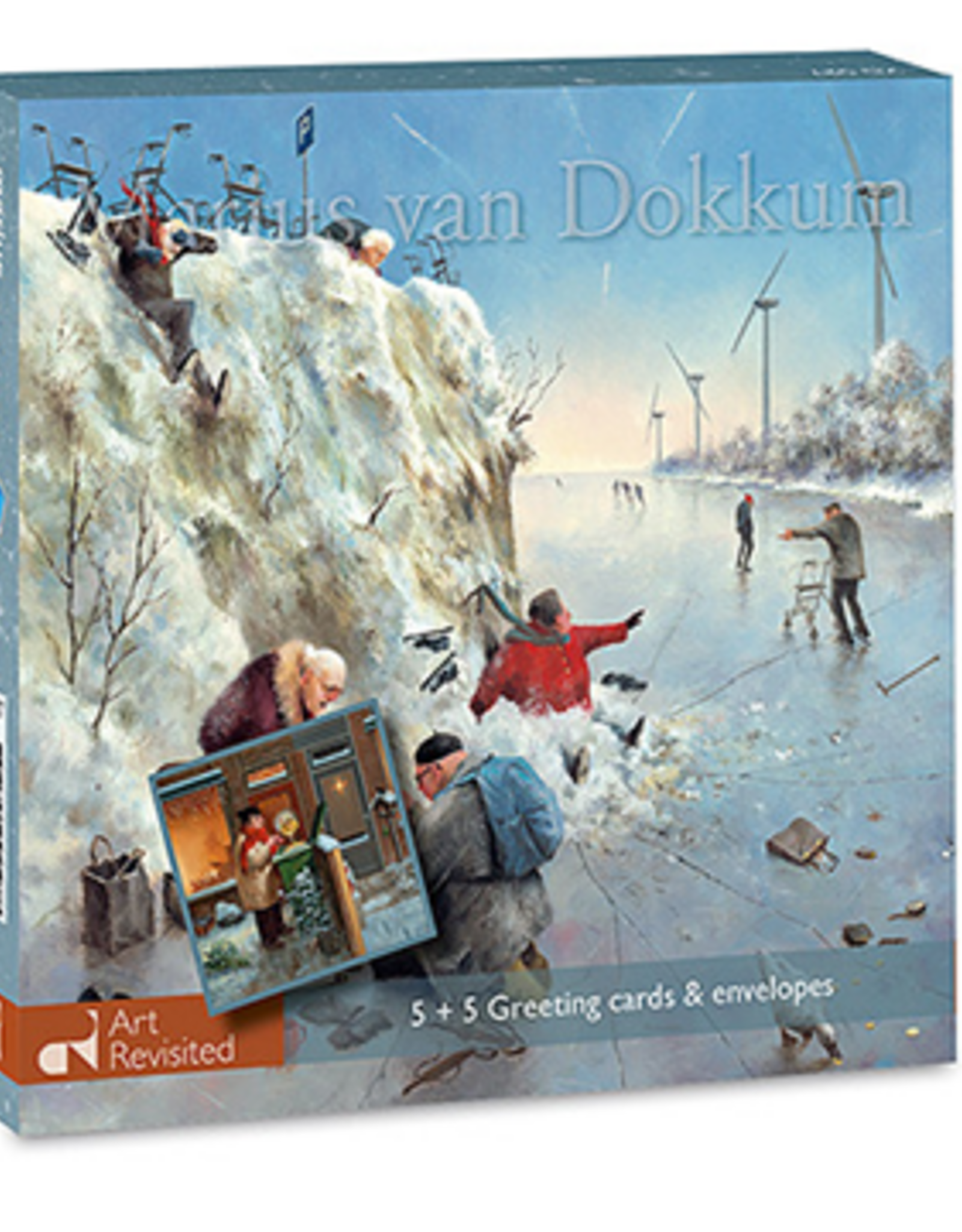 Kerstkaarten Kerstkliekjes / Ijspret 2x5stuks - Marius van Dokkum