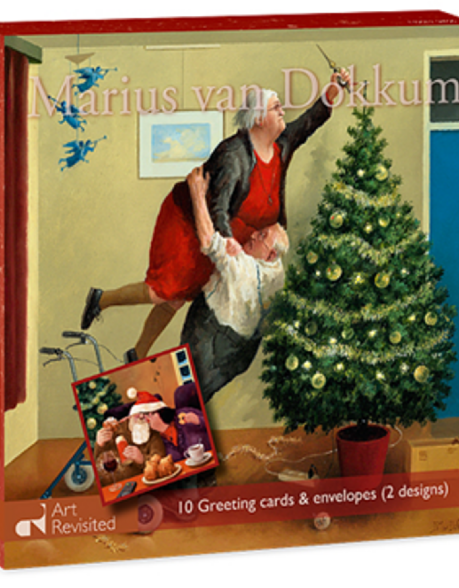 Kerstkaarten Kerstengeltjes / Kerstknuffel 2x5stuks - Marius van Dokkum