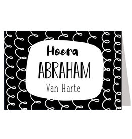 Hoera Abraham Van Harte -  Wenskaart Cheesecake