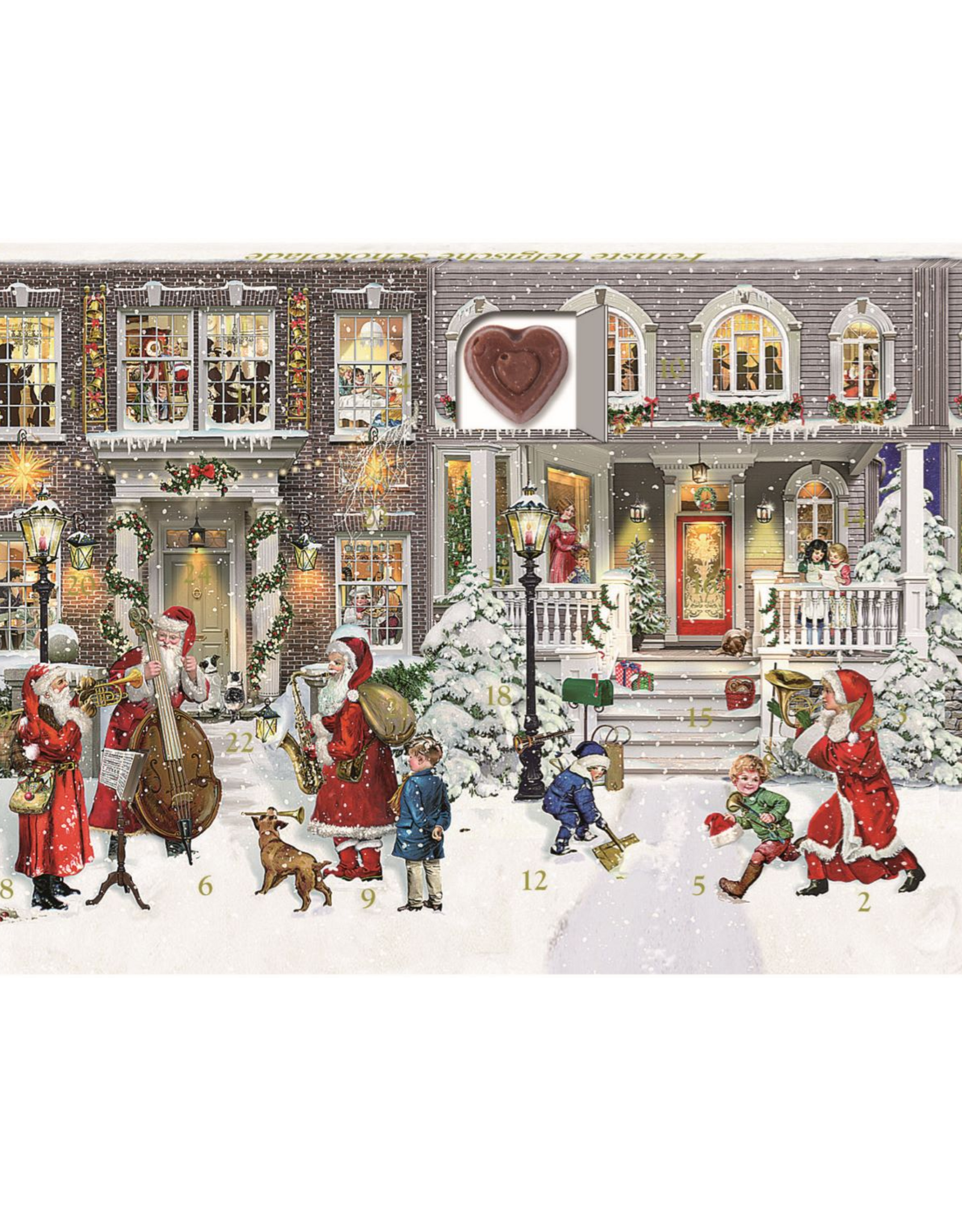 Chocolade Adventskalender klein "straat"
