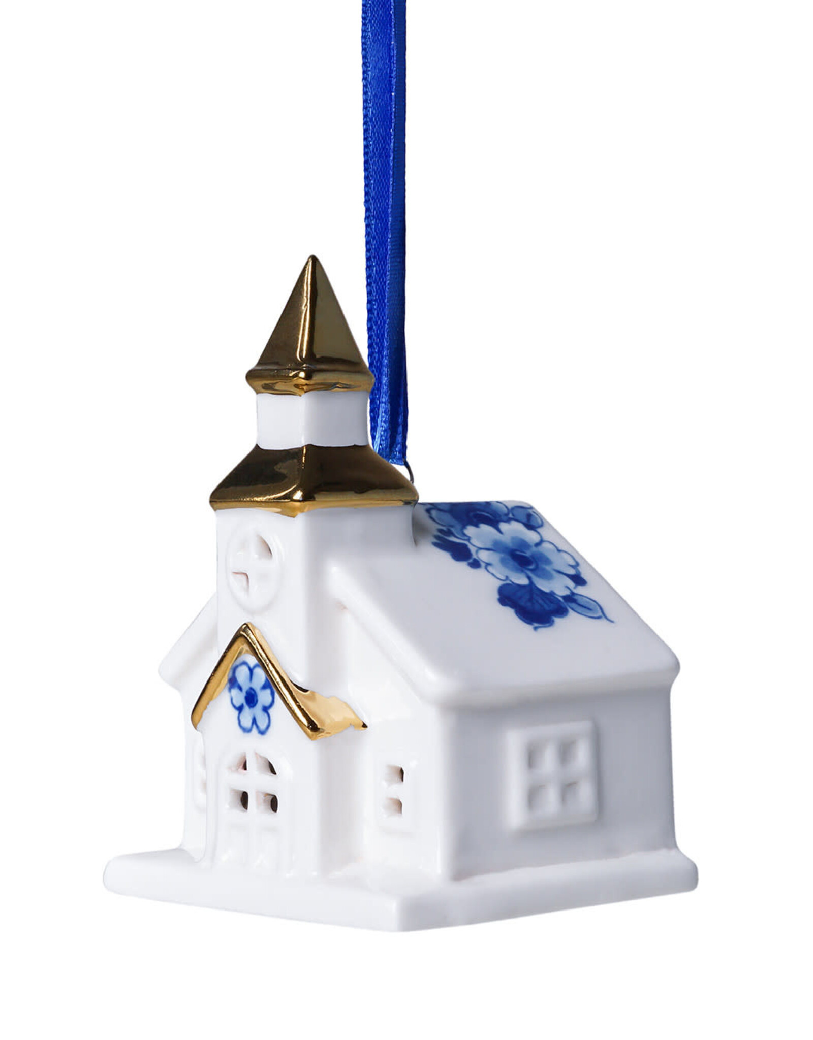 Heinen Delfts Blauw Kerstornament Kerk - Heinen Delfts Blauw