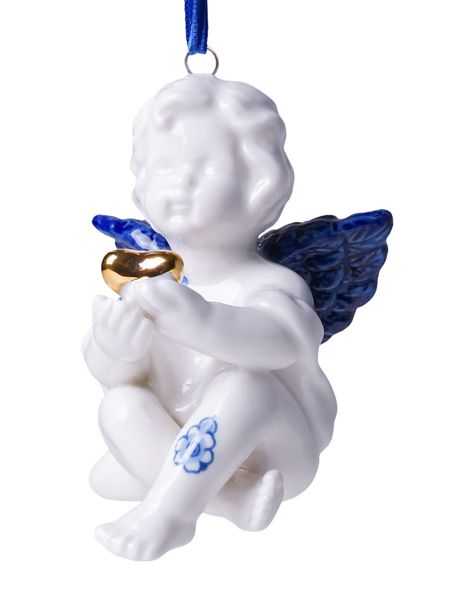 Heinen Delfts Blauw Kerstornament Engel - Heinen Delfts Blauw