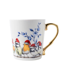 Heinen Delfts Blauw Mok Bosvogels Kerst - Heinen Delfts Blauw