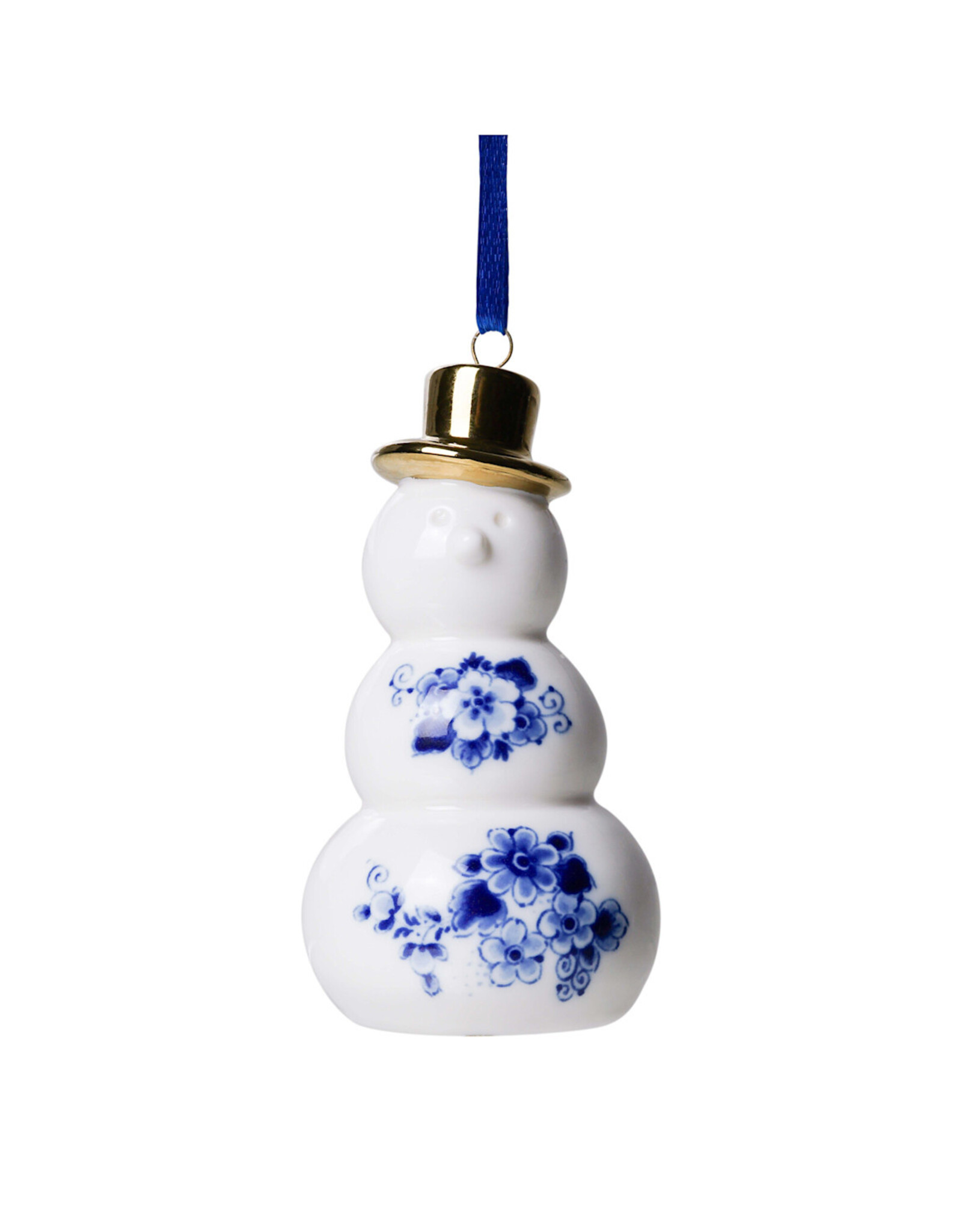 Heinen Delfts Blauw Kerstornament Sneeuwpop - Heinen Delfts Blauw