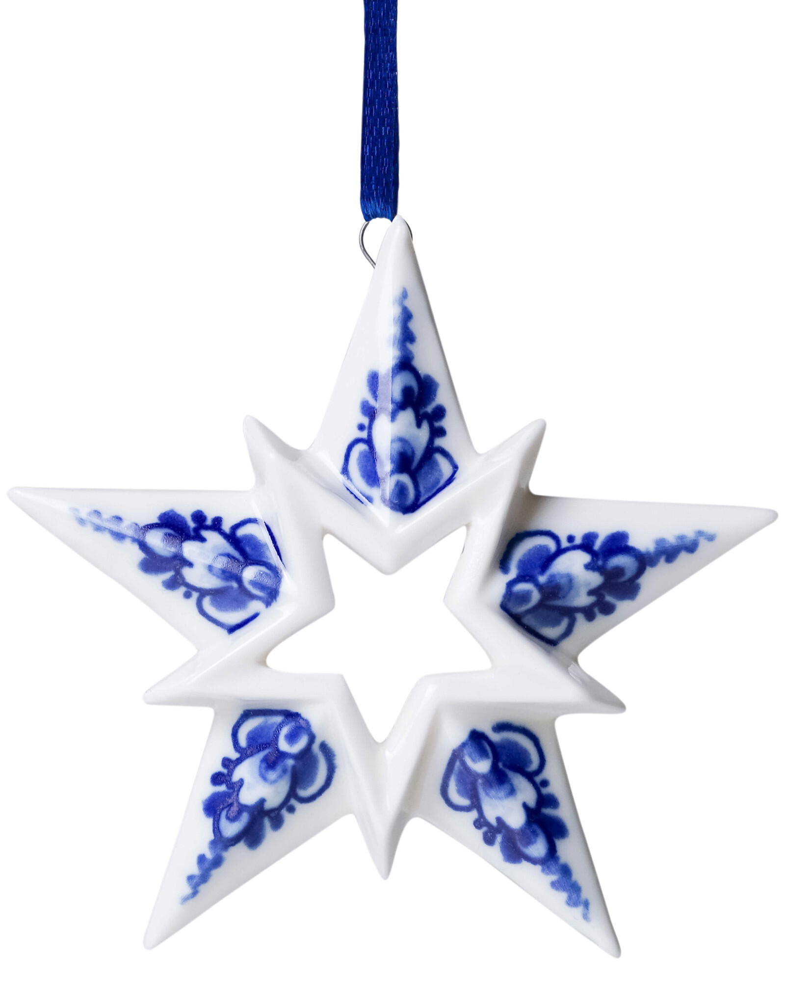 Heinen Delfts Blauw Kerstornament Ster - Heinen Delfts Blauw