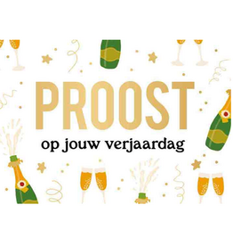 Proost op jouw Verjaardag - Wenskaart Daisy